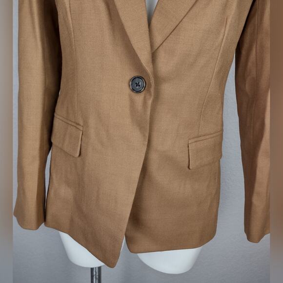 J.Crew $248 Helena blazer in wool-blend flannel Camel Size 4 - Picture 13 of 16